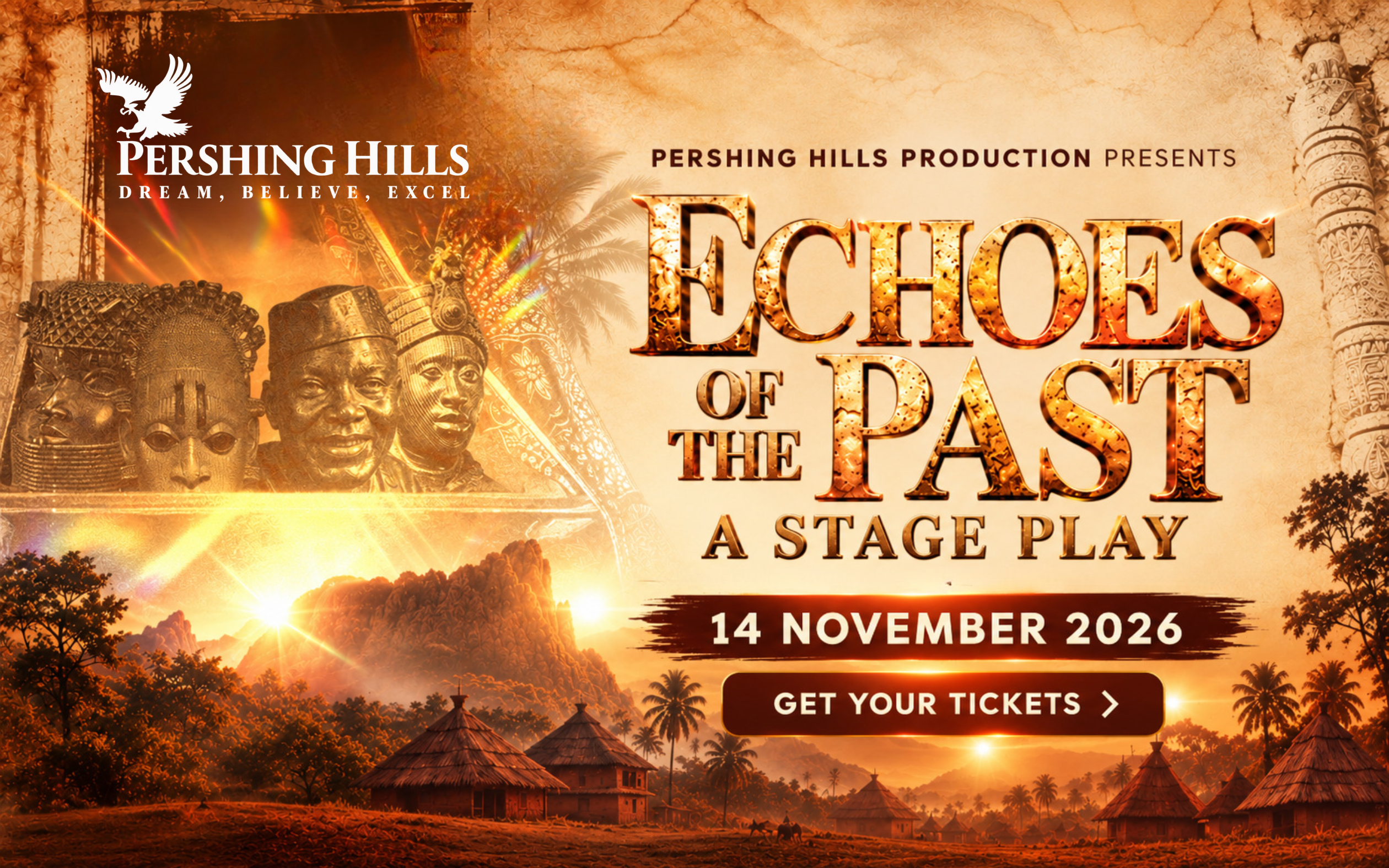 Echoes of the Past, a stage play by Pershing Hills Production, 14 November 2026